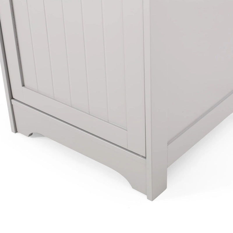 Meuble de rangement de salle de bain autoportant avec étagères ouvertes et porte, blanc mat