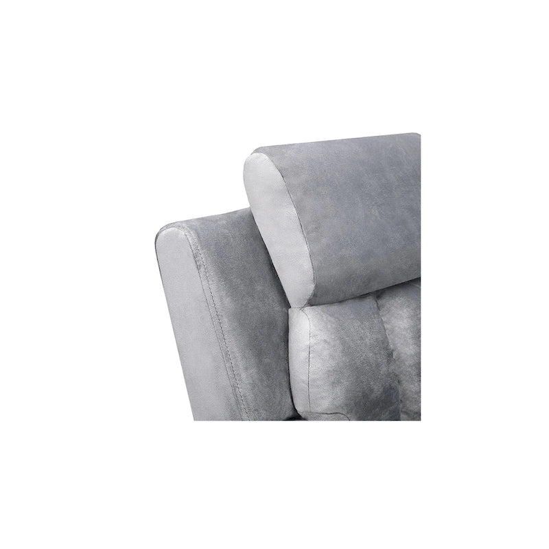 Fauteuil inclinable pour enfants avec repose-pieds, appui-tête, deux porte-gobelets, siège de salon rembourré en microfibre