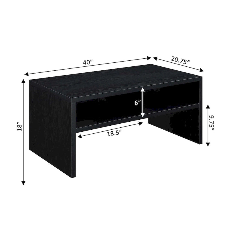 Table basse moderne blanche avec étagères de rangement ouvertes pour salon