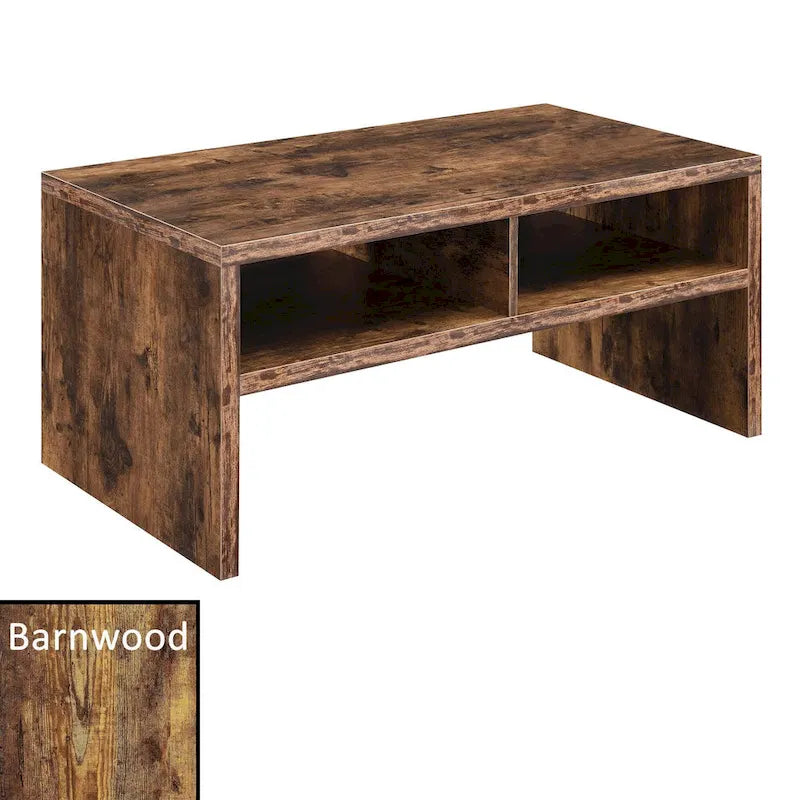 Table basse moderne blanche avec étagères de rangement ouvertes pour salon