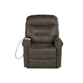 Fauteuil inclinable releveur avec massage chauffant en similicuir Noyer Champignon