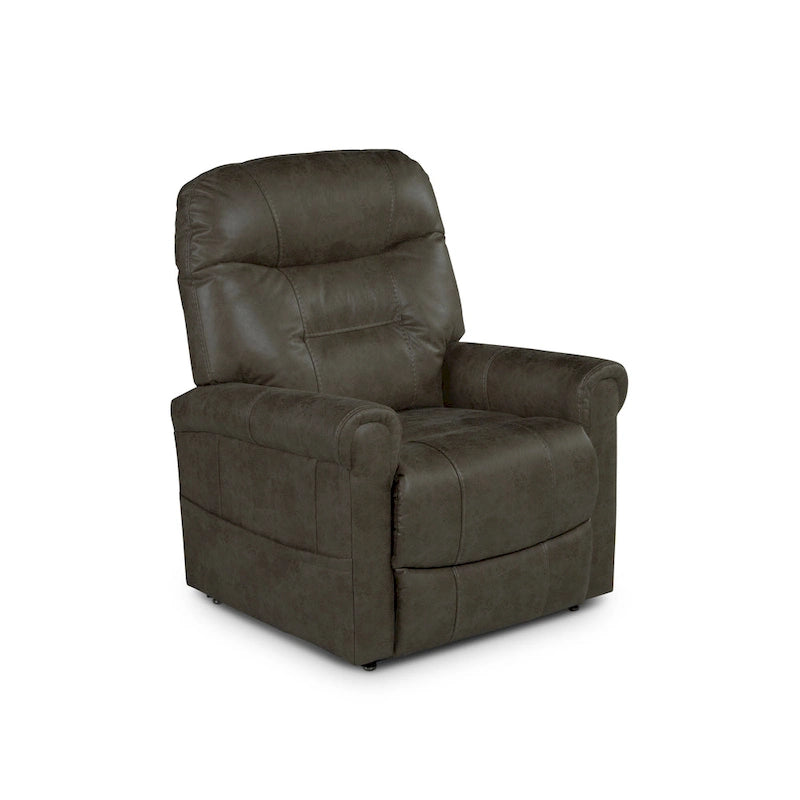 Fauteuil inclinable releveur avec massage chauffant en similicuir Noyer Champignon