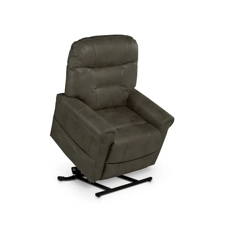 Fauteuil inclinable releveur avec massage chauffant en similicuir Noyer Champignon