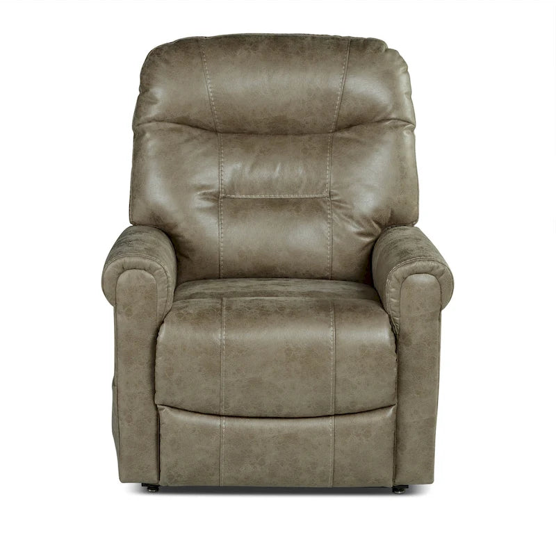 Fauteuil inclinable releveur avec massage chauffant en similicuir Noyer Champignon