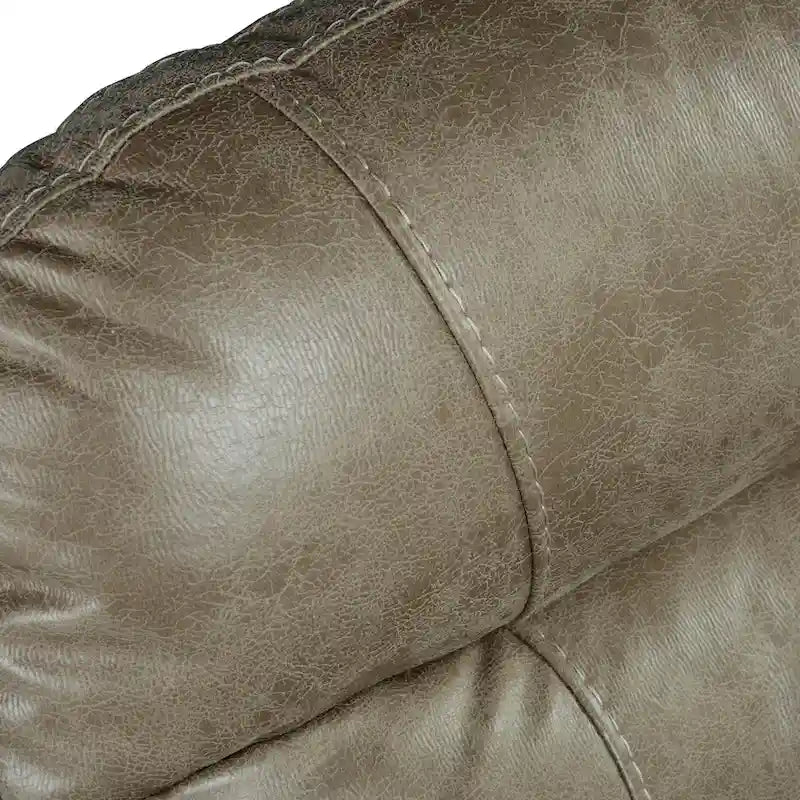 Fauteuil inclinable releveur avec massage chauffant en similicuir Noyer Champignon