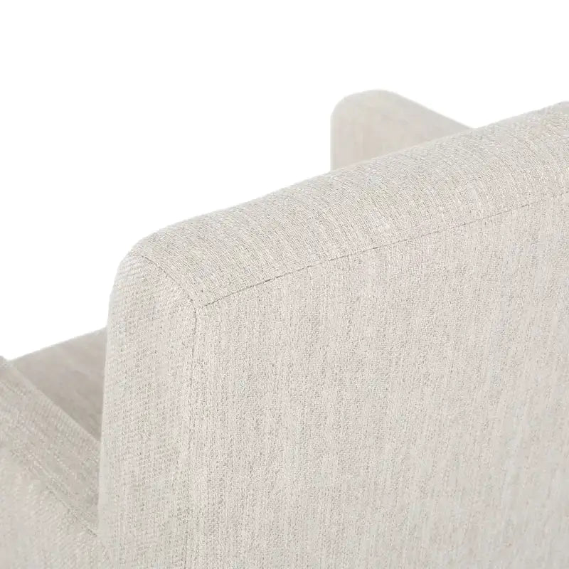 Tabouret de comptoir avec accoudoirs, revêtu de tissu et doté d'une structure en bois d'hévéa, marron