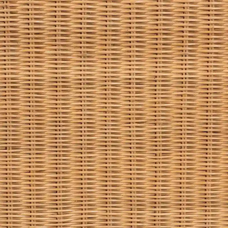 Banc d'appoint en rotin miel de Bohème tressé bord festonné Naturel clair