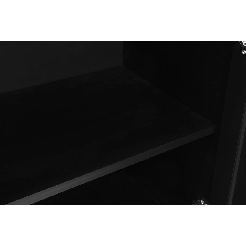 Buffet bas en bois à 4 portes avec panneau à motif diamant