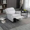 Fauteuil inclinable à bascule pivotant en bouclette avec rotation à 360 degrés et garniture cloutée