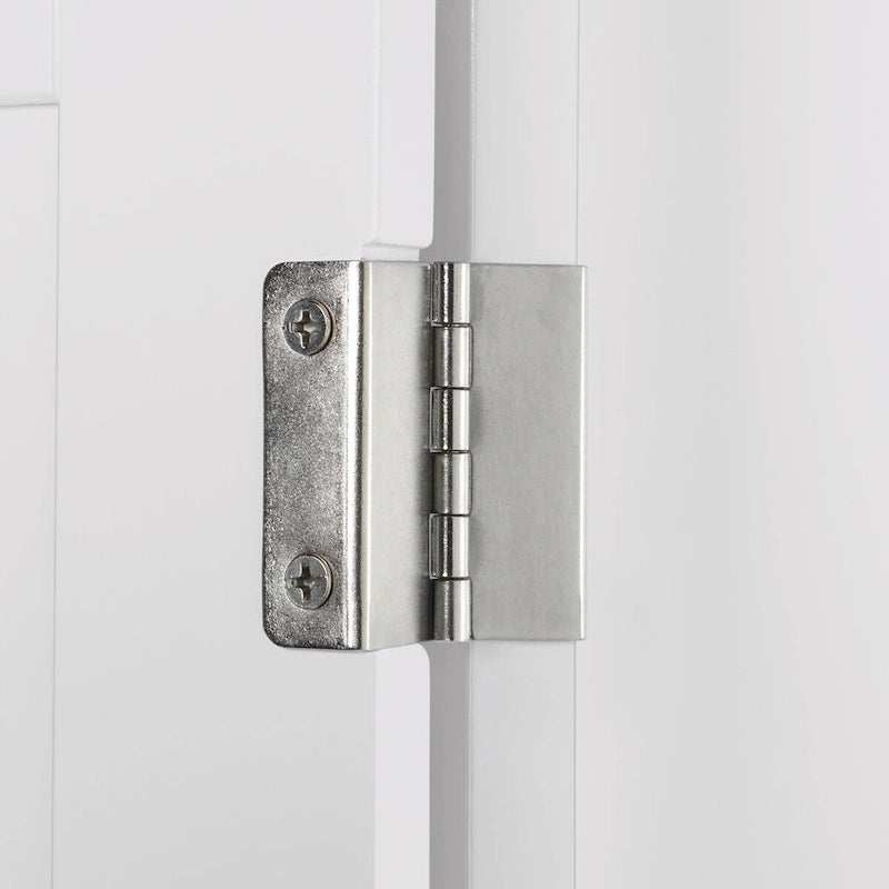 Meuble de salle de bain bas blanc à porte simple, tiroir et étagère réglable